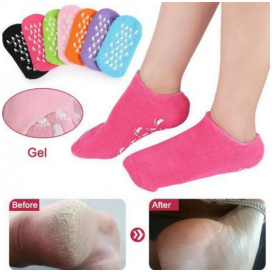 Silicone Moisturizing Gel Socks For Foot Care Helps Repair Dry, Cracked Skin (Color May Vary)